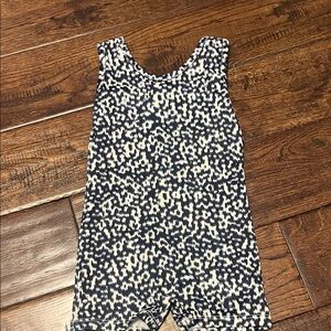 Old Navy Navy and White Patterned Bodysuit